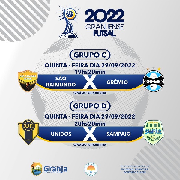 SEGUNDA RODADA DO GRANJENSE DE FUTSAL 2022!